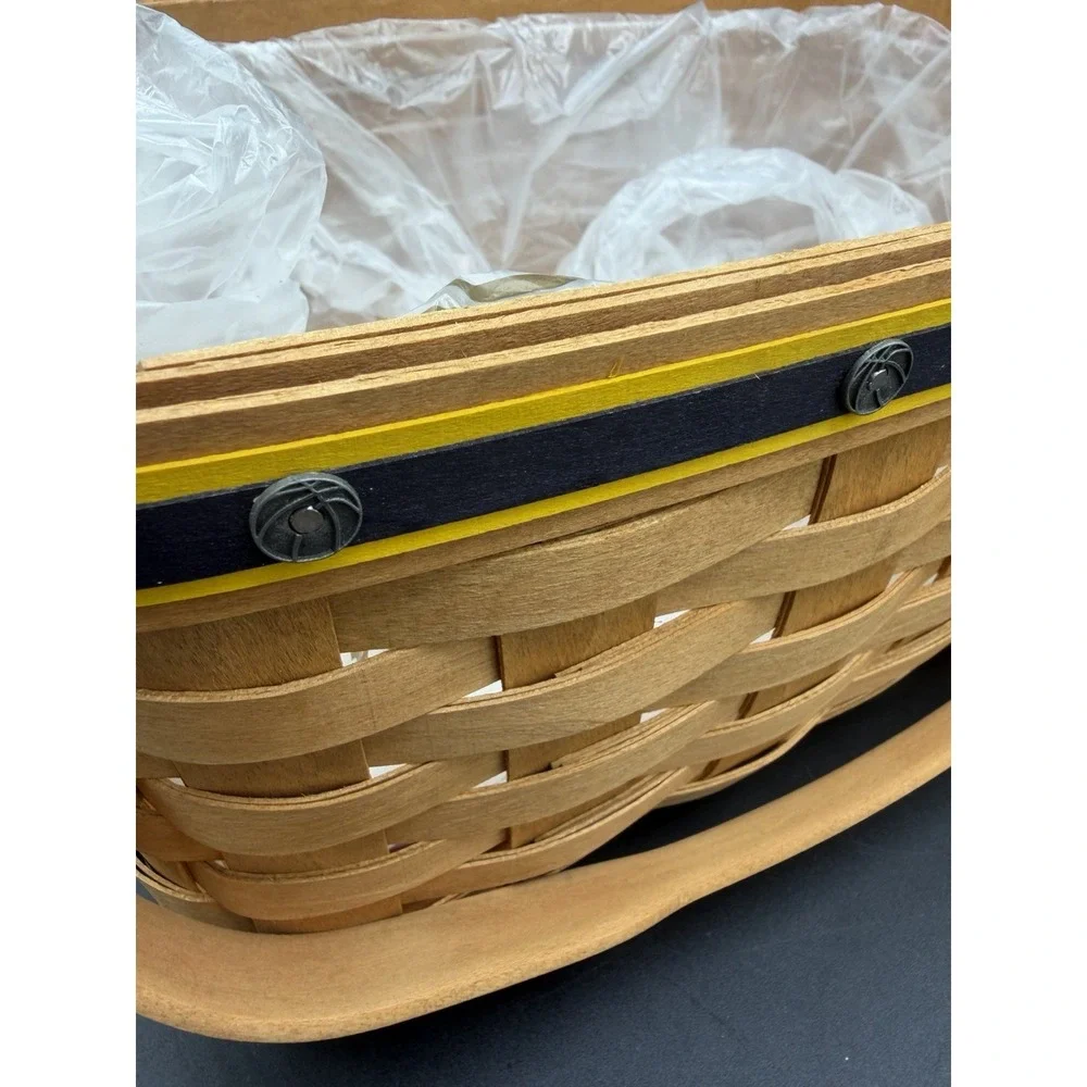 🏀✨ Longaberger 2002 Team Spirit Basketball Basket w/ Protector ✨🏀